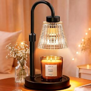 مصباح تدفئة الشموع مع مؤقت وخافت، ارتفاع قابل للتعديل لتدفئة الشموع الكهربائية لشموع البرطمان، مصباحين، هدايا عيد ميلاد لديكور المنزل الحديث للنساء، هدايا الانتقال لمنزل جديد in Kuwait