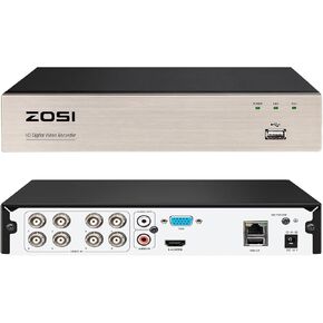 ZOSI 8Channel Surveillance Video Recorders 1080N/720P 4-in-1 HD-TVI Standalone CCTV Security DVR System For 720P,1080P Security Cameras,Motion Detection,Easy Remote Access(NO Hard Drive) in Kuwait