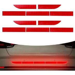 ملصق عاكس للضوء لصندوق السيارة الخلفي مقاس 35.4 بوصة، ملصق تحذير مضاد للماء عاكس للرؤية الليلية، ملصق تزيين ممتص الصدمات الخلفي للسيارة مقاوم للخدش، عالمي لمعظم السيارات (أزرق) in Kuwait