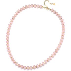 PESOENTH Healing Crystal Colorful Beaded Gemstone Necklaces for Women,Boho Rainbow Stone Bead Choker Necklace for Women Summer Beach Jewelry Gifts for Women Her Birthday Annivsersary Valentines in Kuwait