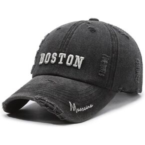 قبعة بوسطن المتعثرة للجنسين قبعة بيسبول قطنية مغسولة عتيقة قابلة للتعديل قبعة أبي منخفضة المظهر in Kuwait