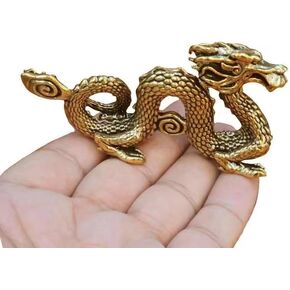 تمثال التنين النحاسي، منحوتة النحاس الصينية. ديكور مكتب المكتب المنزلي (SN16) in Kuwait