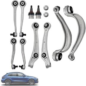 Front Upper & Lower Control Arms W/Ball Joints Suspension Kit Compatible with Audi A7 A4 A5 A6 S5 Q5 RS5 RS7 S4 S6 SQ5 2008-2018, For Porsche Macan 2015-2023 Replace 8K0407505A 8K0407506A 8K0407509A in Kuwait