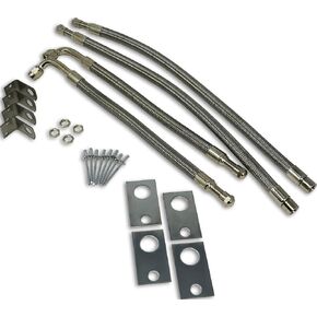 TireMinder 16-19.5 Inch Braided Steel Valve Extender Kit for Dually Wheels, Rim Mounted, 4 Pack in Kuwait