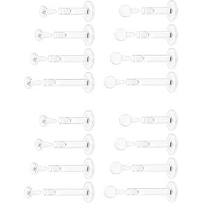 18G 16G أقراط مسطحة الظهر شفافة للرياضات الأنف ترصيع سيليكون البلاستيك الزنمة محارة الغضروف التجنيب مونرو ميدوسا الشفاه الدائري مسمار ثقب Labret لجراحة العمل 6 مم 7 مم 8 مم 9 مم 10 مم 12 مم in Kuwait