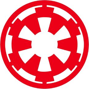 ملصق نافذة من الفينيل على شكل نجمة المجرة الإمبراطورية مقاس 4 بوصة (أبيض) in Kuwait