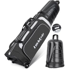 حقيبة سفر للجولف لشركات الطيران، حقيبة سفر ذات هيكل صلب للجولف مع عجلات، قماش أكسفورد 1680D شديد التحمل، قاعدة معززة، عجلات خزان كبيرة الحجم، قفل TSA مدمج، سحابات مقاومة للماء in Kuwait