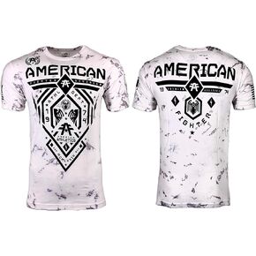 American Fighter Men's T-Shirt Fairbanks Tie Dye White Crew Neck in Kuwait