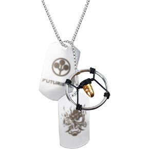 قلادة على شكل رصاصة فاسق مع علامة كلب معدنية على شكل قلادة على شكل فاسق وإكسسوارات أزياء تنكرية وهدايا ميرش الشريرة in Kuwait