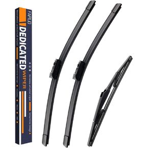 بديل لممسحات تويوتا CHR 2016-2023 الصامتة - مساحات الزجاج الأمامي والخلفي FAPIUO 26 بوصة/16 ​​بوصة + 14 بوصة مجموعة شفرات كاملة (3 عبوات) قفل علوي in Kuwait