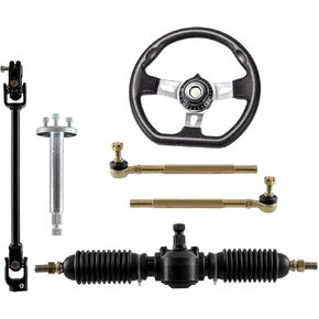 Steering Wheel Assembly with Tie Rod Rack Adjustable Shaft Kit fit for 110cc 125cc Go Kart Bike in Kuwait