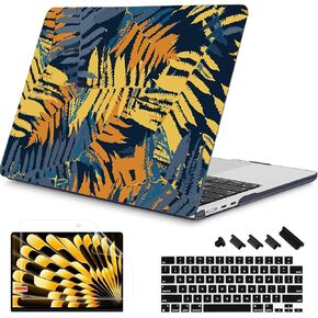 RuiHe.C Hard Shell Case for MacBook Air 13.6 Inch M2/M3/M4 2022-2025 Release (A2681, A3113, A3240), Printed Plastic Cover with Keyboard Protector & Screen Protector-Ocean in Kuwait