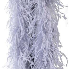 ECYC Ltd 1.1 ياردة من ريش النعام، 4 طبقات من ريش النعام الطبيعي من ريش النعام الناعم المنفوش لإكسسوارات الأزياء التنكرية، ديكور المنزل وحفلات الزفاف، زخرفة الخياطة، مشروع الحرف اليدوية in Kuwait