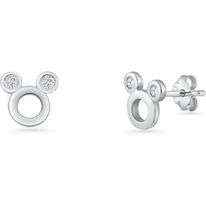 بلو أبل كو الحد الأدنى 6 مم ميكي أقراط للنساء زركونيا مكعب النمط الكلاسيكي حلق ديزني ماوس 925 الفضة الاسترليني هدية لها in Kuwait