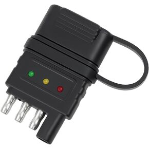 5-Way Flat Car Trailer Wiring Tester, 5 Pin Vehicle Male Female Tester with LED Indicators, Automotive Turn Signal Tail Lights Trouble Shooter Wire Circuit Accessories, Universal Fit in Kuwait