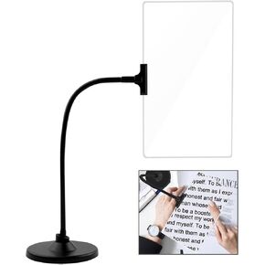 Magnifying Glass with Stand, 10x6 Inch Large Page Magnifier for Reading, Hands Free Flexible Gooseneck for Seniors with Low Vision, Ideal for Small Print, Crafts, Books & Hobbies in Kuwait