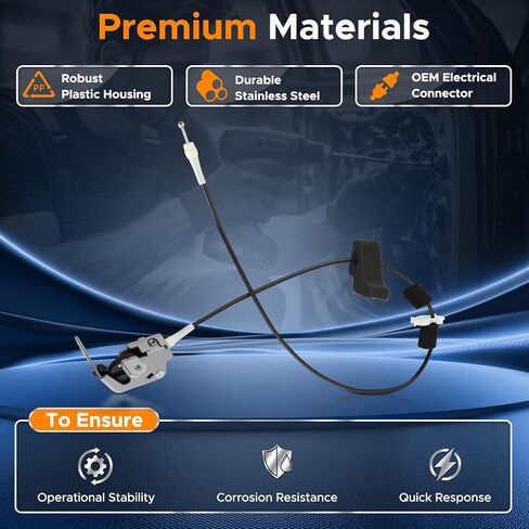 Driver Side Upper Trunk Door Latch with Cable Compatible with Ford E150 E250 E350 1992-2009 Cargo Left Lock Replaces for 6C2Z-1543286-AA, 6C2Z1543286AA in Kuwait