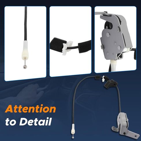 Driver Side Upper Trunk Door Latch with Cable Compatible with Ford E150 E250 E350 1992-2009 Cargo Left Lock Replaces for 6C2Z-1543286-AA, 6C2Z1543286AA in Kuwait