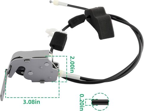 Driver Side Upper Trunk Door Latch with Cable Compatible with Ford E150 E250 E350 1992-2009 Cargo Left Lock Replaces for 6C2Z-1543286-AA, 6C2Z1543286AA in Kuwait