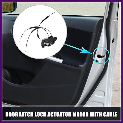 Front Right Side Door Latch Lock Actuator Motor with Cable for Nissan Sentra 2007-2012 No.80500ET200 Premium Fit Design in Kuwait