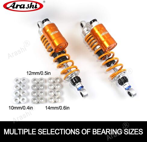 Arashi 360mm /14" Nitrogen Charged Shocks Absorbers Rear Suspensions for Harley-Davidson XG750A Street Rod 750 2017-2018, XR1200 Sportster 1200 2008-2013, XR1200X Sportster 1200 2010-2013, Gold in Kuwait