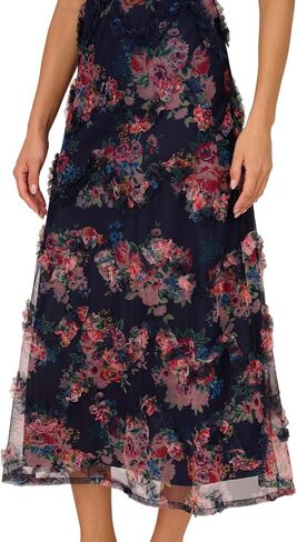 Adrianna Papell Printed Tulle Ankle Dress in Saudi Arabia