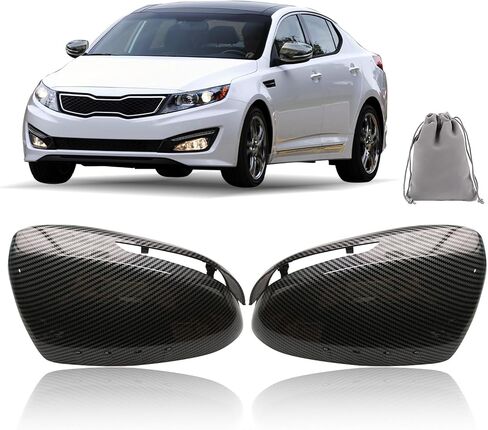 2Pcs/Set Rearview Side Mirror Cap Cover Replacement For KIA K5 Optima 2011-2015 Glossy Black in Kuwait