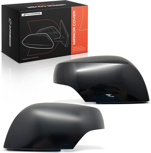 A-Premium 2 PCS Driver and Passenger Side Rearview Mirror Covers Caps - Compatible with Subaru Forester 2014-2018, Impreza 2012-2014, XV Crosstrek 2013-2014 - Smooth Black, with Turn Signal Hole in Saudi Arabia
