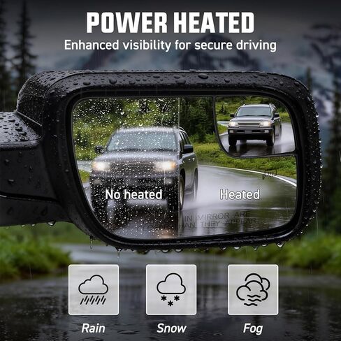 مرآة طاقة جانبية للراكب الأيمن مناسبة لسيارة Ford Explorer 2011-2019 مرآة عرض الباب مع زجاج النقطة العمياء، استبدال مباشر أسود مزخرف (3 دبابيس) in Saudi Arabia