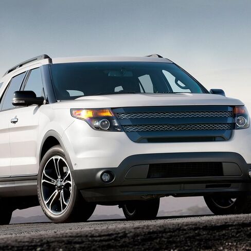 مرآة طاقة جانبية للراكب الأيمن مناسبة لسيارة Ford Explorer 2011-2019 مرآة عرض الباب مع زجاج النقطة العمياء، استبدال مباشر أسود مزخرف (3 دبابيس) in Saudi Arabia