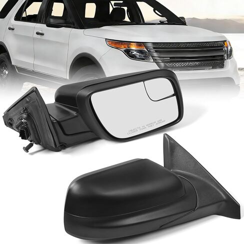 Right Passenger Side Power Mirror Fit for Ford Explorer 2011-2019 Door View Mirror with Blind Spot Glass, Black Textured Direct Replacement (3 Pins) in Saudi Arabia