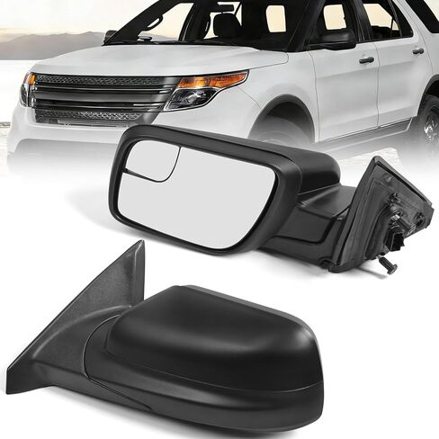 Right Passenger Side Power Mirror Fit for Ford Explorer 2011-2019 Door View Mirror with Blind Spot Glass, Black Textured Direct Replacement (3 Pins) in Saudi Arabia