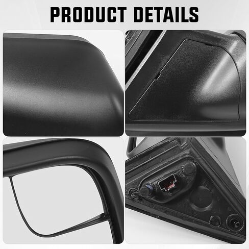 Right Passenger Side Power Mirror Fit for Ford Explorer 2011-2019 Door View Mirror with Blind Spot Glass, Black Textured Direct Replacement (3 Pins) in Saudi Arabia