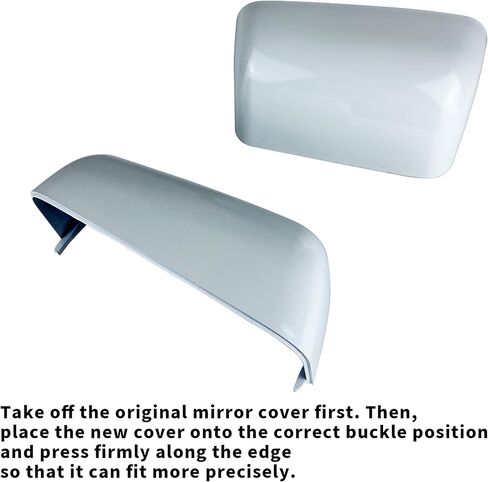 غطاء أغطية مرآة متوافق مع 2008-2016 Ford F250 F350 F450 غطاء مرآة جانبية ملحقات سحب فائقة التحمل (نمط أبيض) in Kuwait