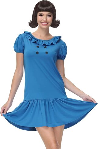 Maisolly Halloween Women's Costume Adult Puff Sleeve Mini Cospaly Party Dress in Saudi Arabia