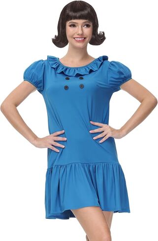 Maisolly Halloween Women's Costume Adult Puff Sleeve Mini Cospaly Party Dress in Saudi Arabia