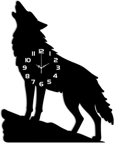 Balloon Wall Clock Sausage Dog Battery Operated Irregular Shape Clocks Non Ticking Clock Decorative for Home Living Room Bedroom Office Decoration, 16.14x10.15 inch in Kuwait