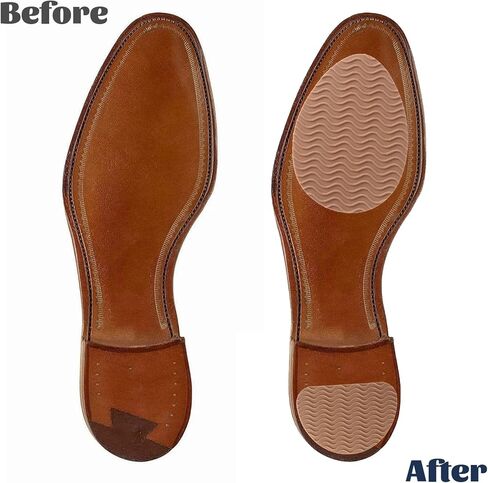 12pcs Non-Slip Shoe Pads, Anti Slip Shoe Grips, Self-Adhesive Anti-Skid Rubber Sole Protectors with Noise Reduction for High Heels, Leather Shoes, Boots, Sandals, Brown in Saudi Arabia