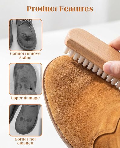 8PCS Suede Eraser and Brush Kit, Soft Cleaner for Shoes Jacket Nubuck Removing Stains in Kuwait
