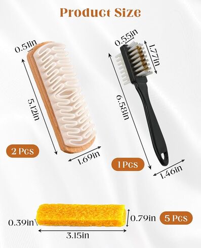 8PCS Suede Eraser and Brush Kit, Soft Cleaner for Shoes Jacket Nubuck Removing Stains in Kuwait