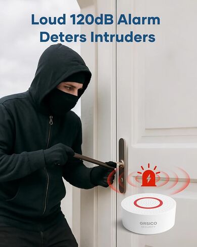 نظام إنذار المنزل اللاسلكي من 7 قطع ، نظام إنذار WiFi للأطفال سلامة الأطفال ، أمان المنزل ، الشقة ، إنذار نافذة الباب مع تنبيه تطبيق الهاتف (صفارة الإنذار 130DB ، أجهزة استشعار عن بعد ، عن بُعد) in Kuwait