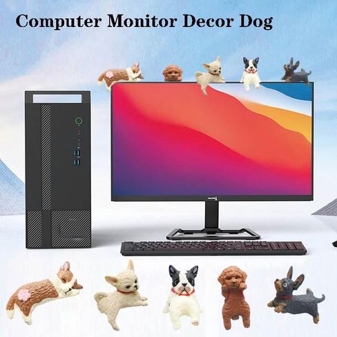 5 قطع من تماثيل الكلاب الصغيرة من Roselover، شاشة كمبيوتر للسيارة، ديكور لطيف لشاشة الكلاب، تمثال كلب للسيارة، ملحقات داخلية للسيارة للوحة القيادة، مرآة الرؤية الخلفية، ديكور من الراتنج، تماثيل كلب رائعة، هدايا مضحكة in Kuwait