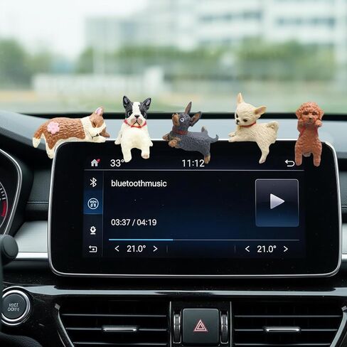 5 قطع من تماثيل الكلاب الصغيرة من Roselover، شاشة كمبيوتر للسيارة، ديكور لطيف لشاشة الكلاب، تمثال كلب للسيارة، ملحقات داخلية للسيارة للوحة القيادة، مرآة الرؤية الخلفية، ديكور من الراتنج، تماثيل كلب رائعة، هدايا مضحكة in Kuwait