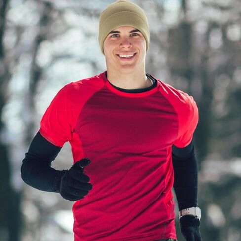 SATINIOR 4 Pieces Cotton Skull Caps for Men Women Fleece Beanies Hat Warm Soft Polar Beanie Hat Thick Windproof Winter (S,Black, Khaki, Navy Blue, Grey) in Saudi Arabia