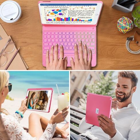 حالة لوحة المفاتيح لجيل iPad التاسع 10.2 2021 ، لـ iPad 8th Gen 2020/iPad 7th 10.2 بوصة 2019/iPad Air 3rd/iPad Pro 10.5 2017 in Kuwait