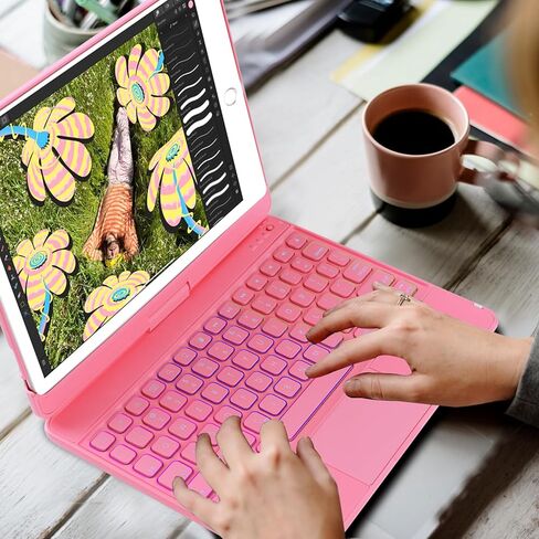 حالة لوحة المفاتيح لجيل iPad التاسع 10.2 2021 ، لـ iPad 8th Gen 2020/iPad 7th 10.2 بوصة 2019/iPad Air 3rd/iPad Pro 10.5 2017 in Kuwait
