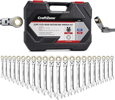مجموعة مفاتيح مجموعة كبيرة (5 قطع ، SAE) ، 3/8 "، 7/16" ، 1/2 "، 9/16" ، 5/8 "، 72-Teeth ، CR-V in Kuwait