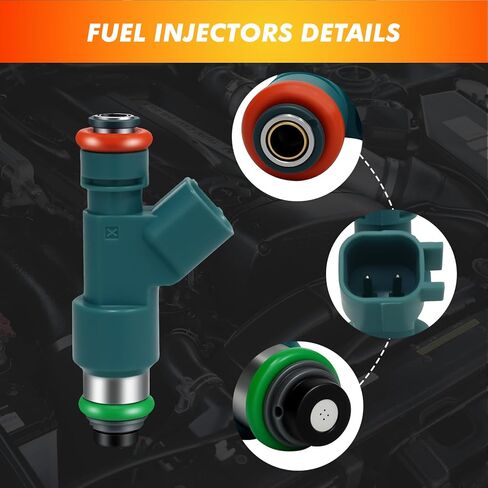 2007-2015 6Pcs Fuel Injectors Compatible for Volvo XC60 2010-2015 XC70 2008-2015 XC90 2007-2014 S80 2007-2014 V70 2008-2010 3.2L L6 Replace 307775010 307775015 in Kuwait