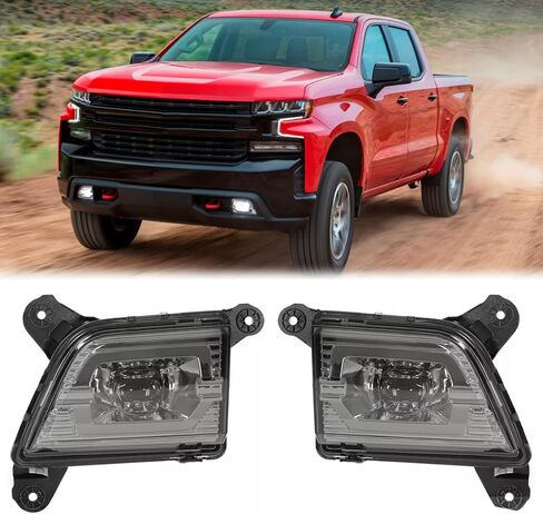 LED Fog Lights Lamps Fit For Chevy Silverado 1500 2500HD 3500HD 2019-2022 Clear Lens Chrome Housing LH+RH in Kuwait