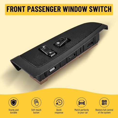 19115820 Front Passenger Window Switch with Dark Gray Bezel Fits for 2003-2006 Chevy Silverado Avalanche GMC Sierra Yukon Cadillac Escalade, Power Button in Kuwait